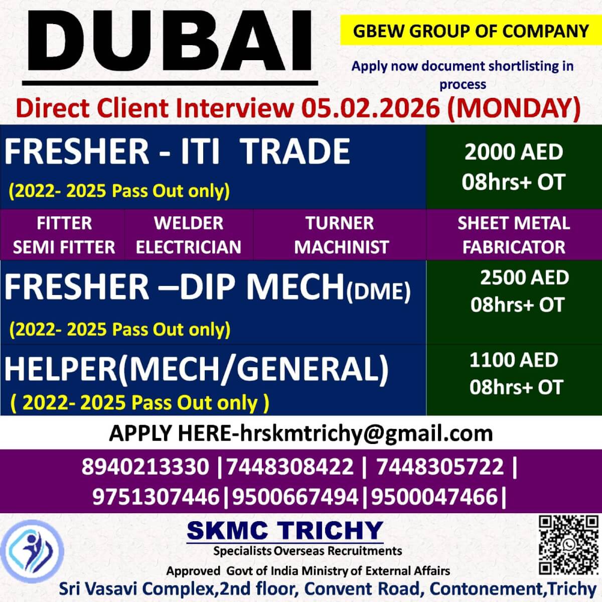 DUBAI-GALADARI-DIRECT CLIENT INTERVIEW-05.02.2026(MONDAY) DUBAI-GALADARI-DIRECT CLIENT INTERVIEW-05.02.2026(MONDAY)