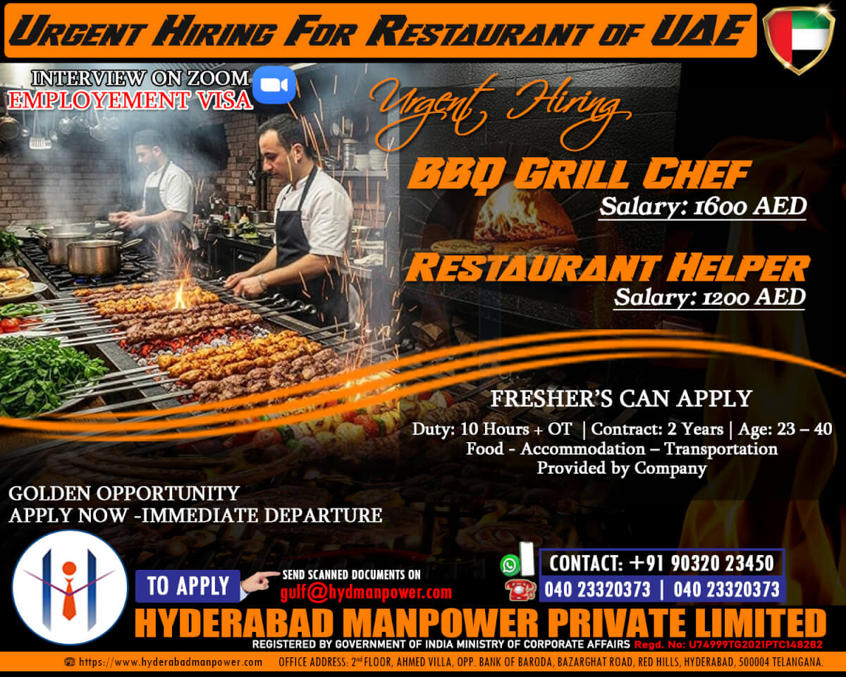 Hiring for UAE