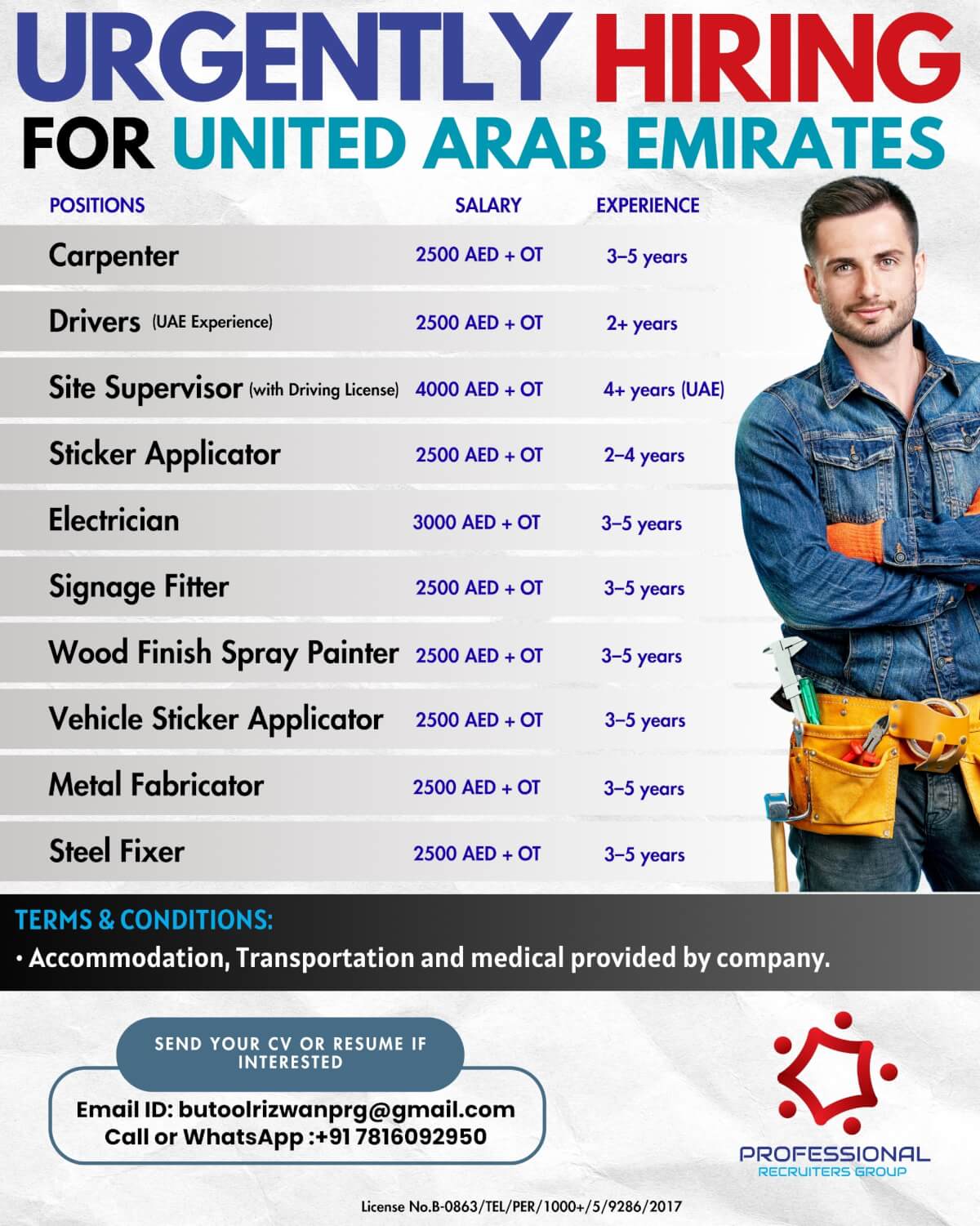 URGENTLY HIRING FOR UAE URGENTLY HIRING FOR UAE