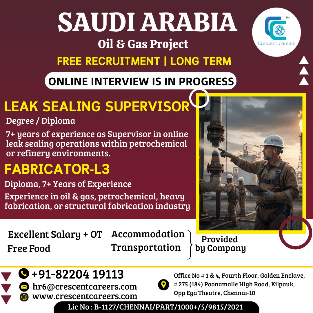 LEAK SEALING SUPERVISOR / FABRICATOR-L3 LEAK SEALING SUPERVISOR / FABRICATOR-L3