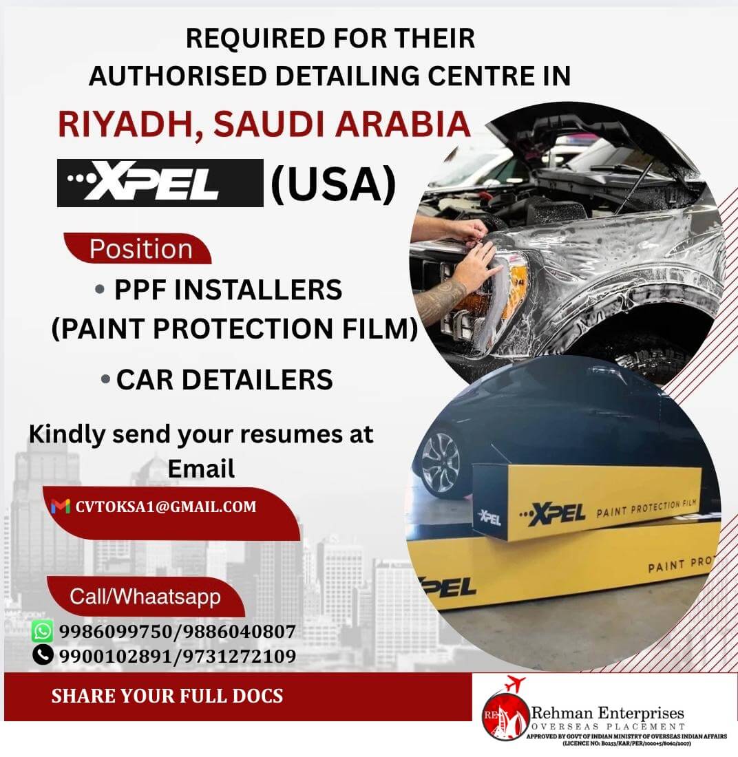 HIRING FOR SAUDI ARABIA