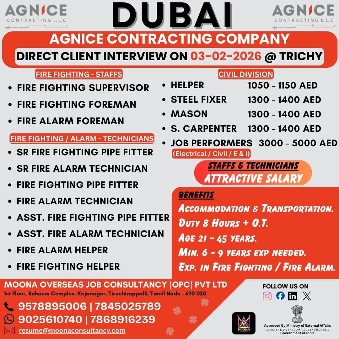 AGNICE CONTRACTING COMPANY VACANCY