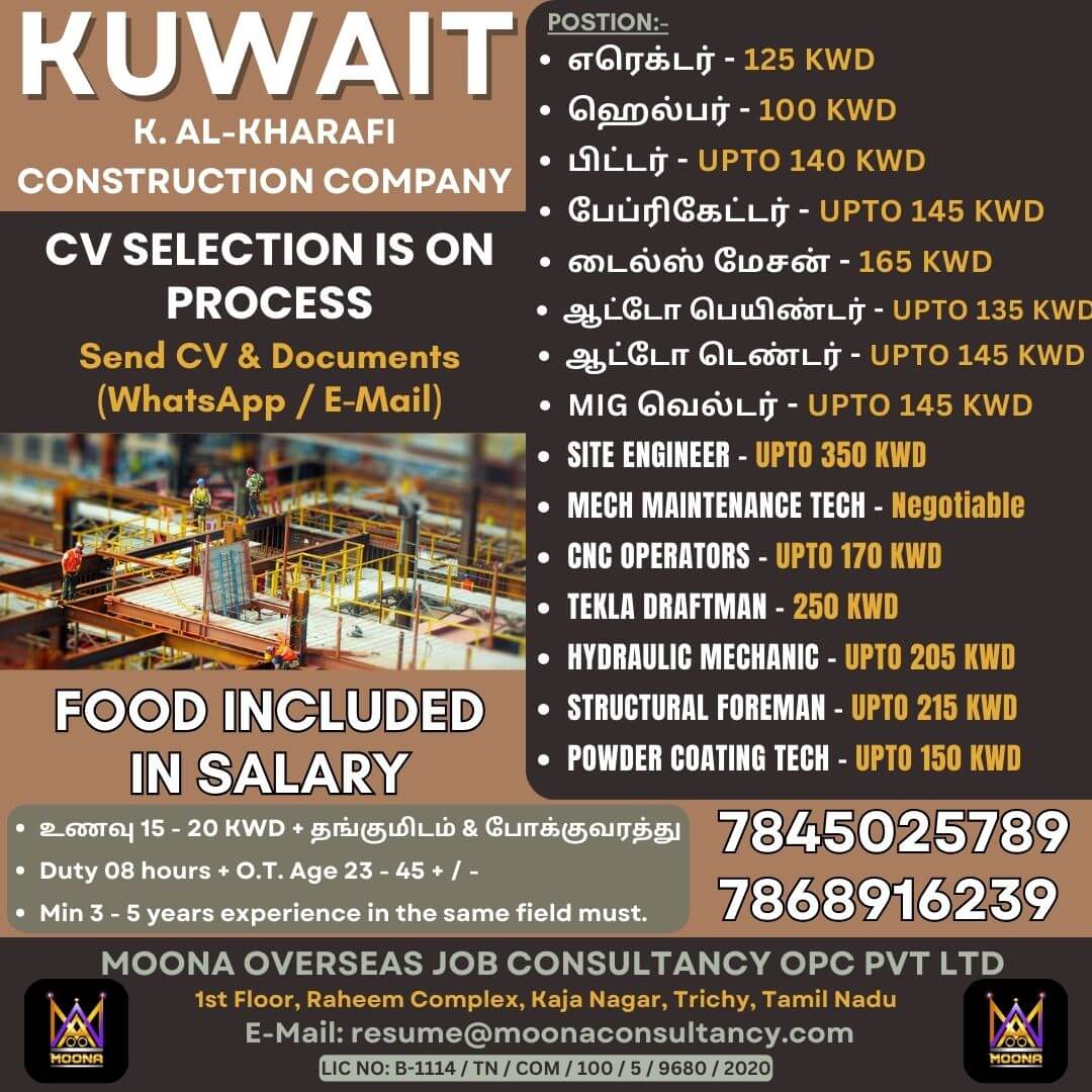 KUWAIT LEADING COMPANY VACANCY