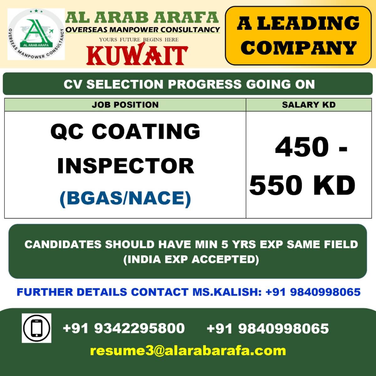 CV SELECTION PROGRESS GOING ON