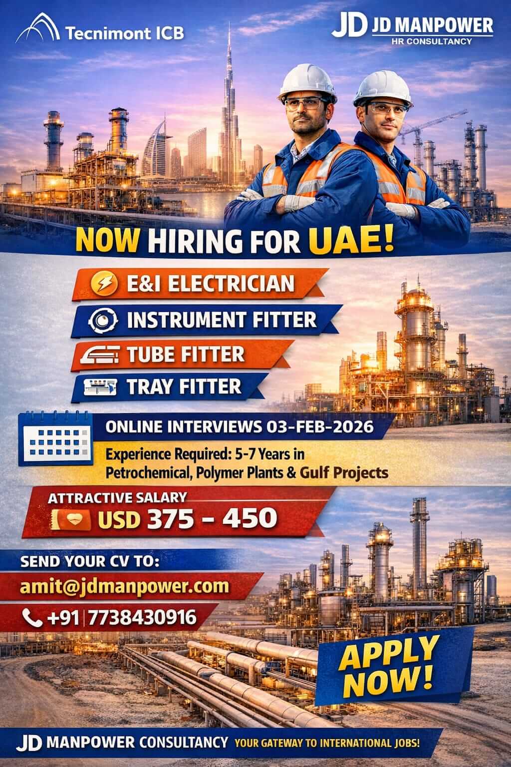 URGENT REQUIREMENT FOR UAE