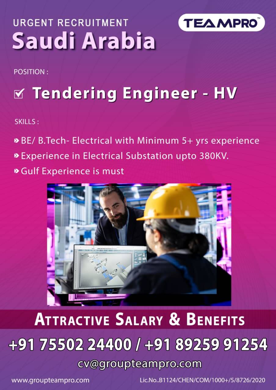 TENDERING ENGINEER (HV) TENDERING ENGINEER (HV)