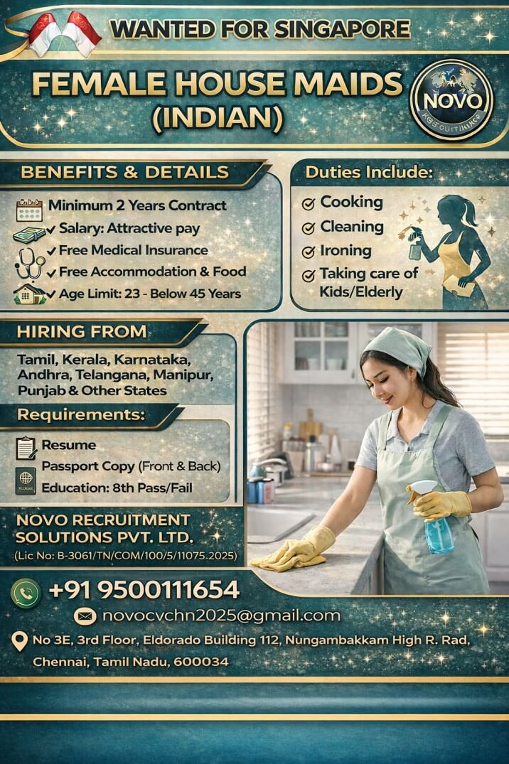 FEMALE HOUSE MAIDS (INDIAN) FEMALE HOUSE MAIDS (INDIAN)