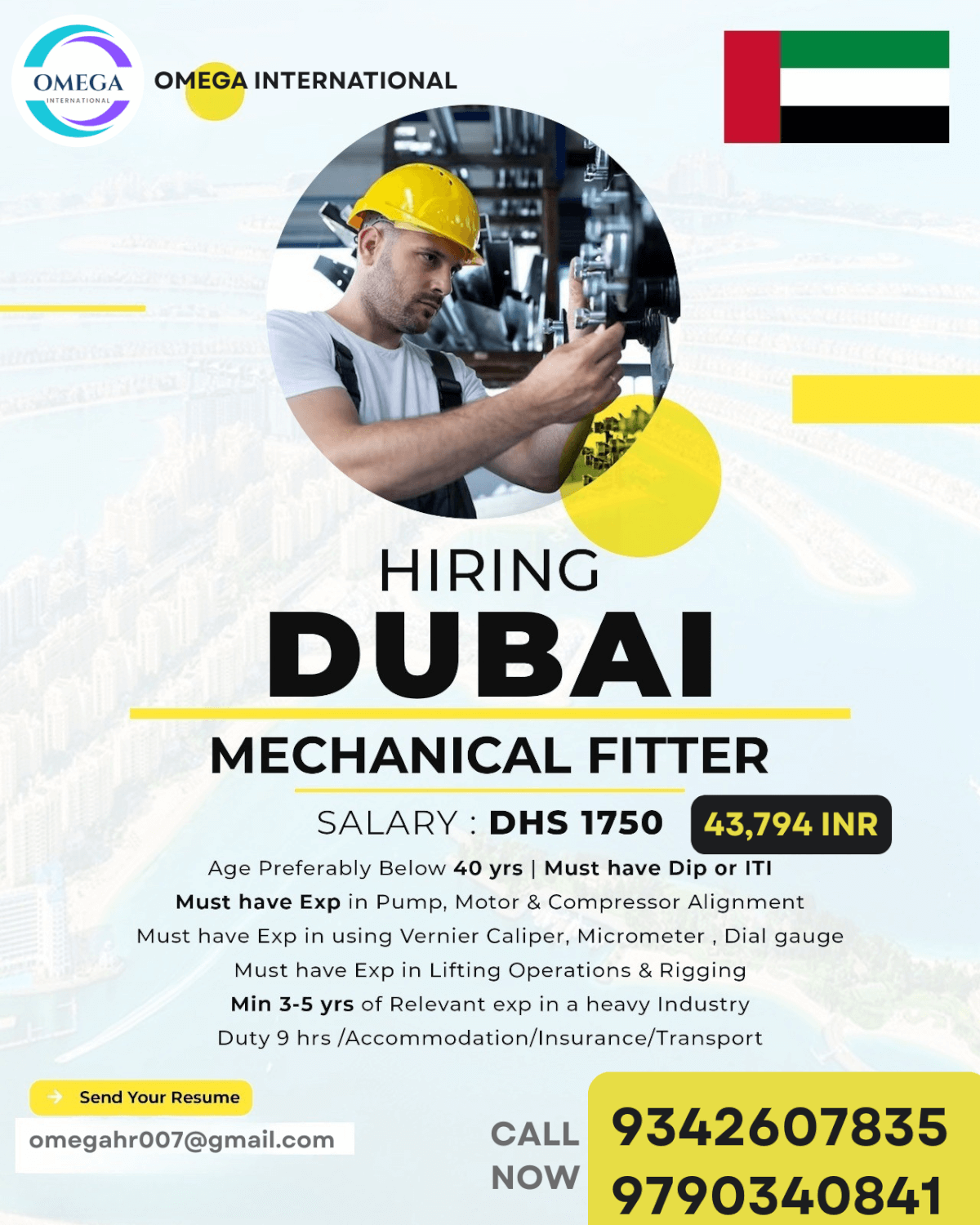 URGENTLY HIRING FOR DUBAI URGENTLY HIRING FOR DUBAI