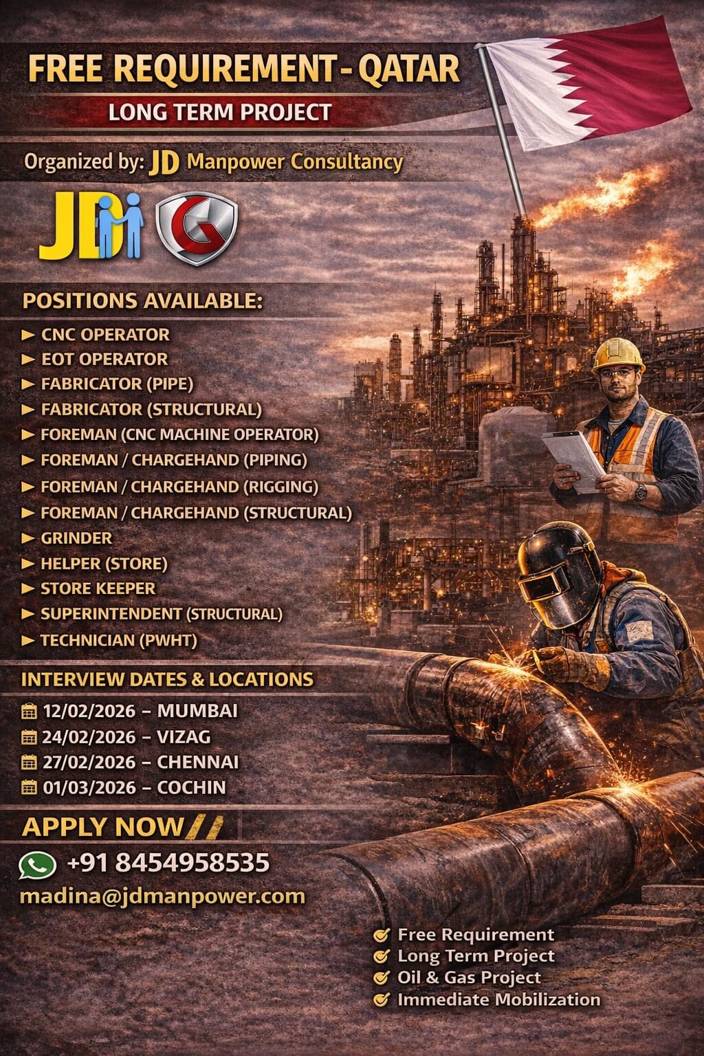 free requirement for Qatar long term