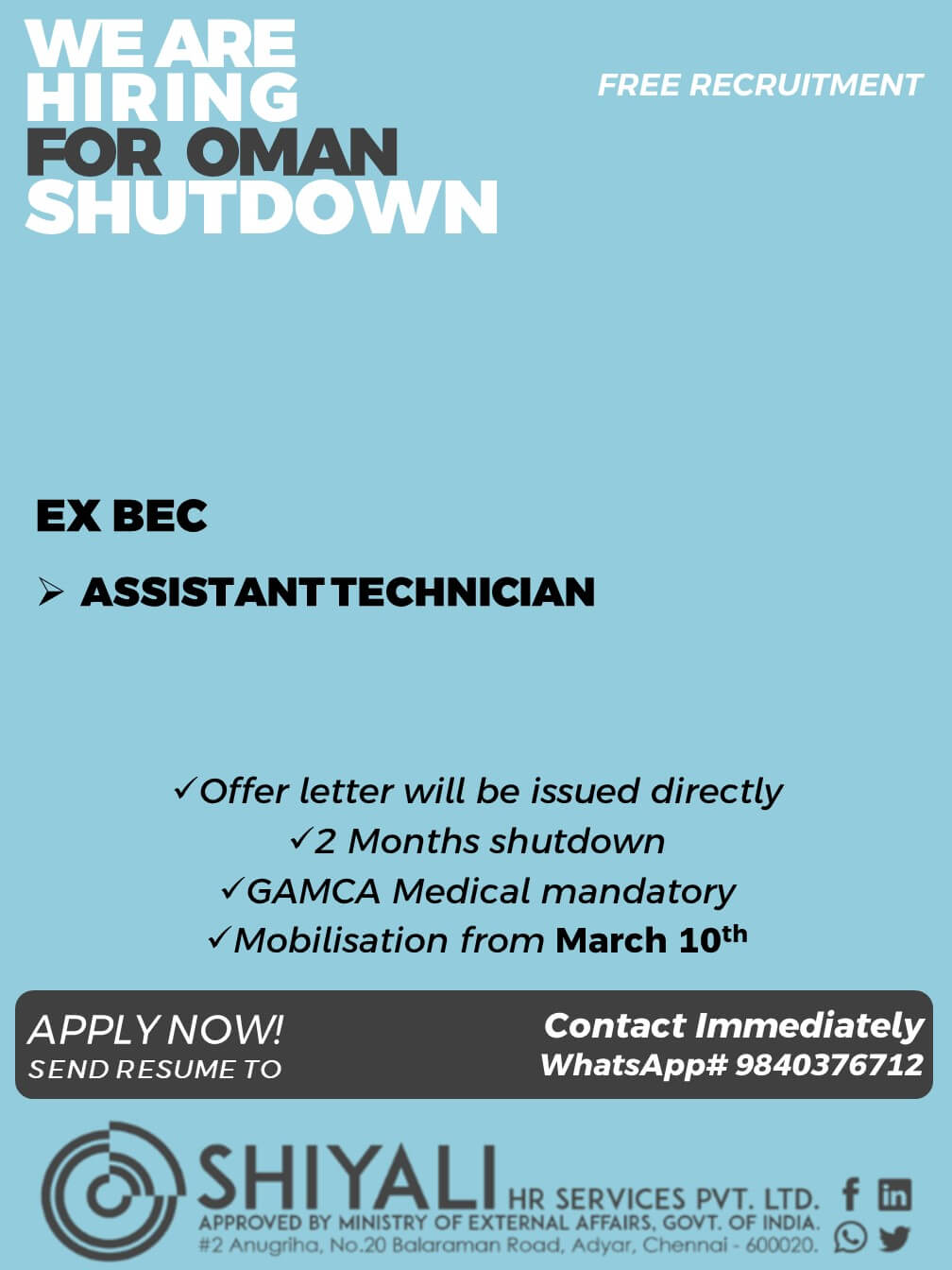 ASSISTANT TECHNICIAN