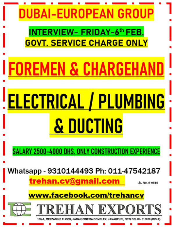 FOREMEN & CHARGEHAND