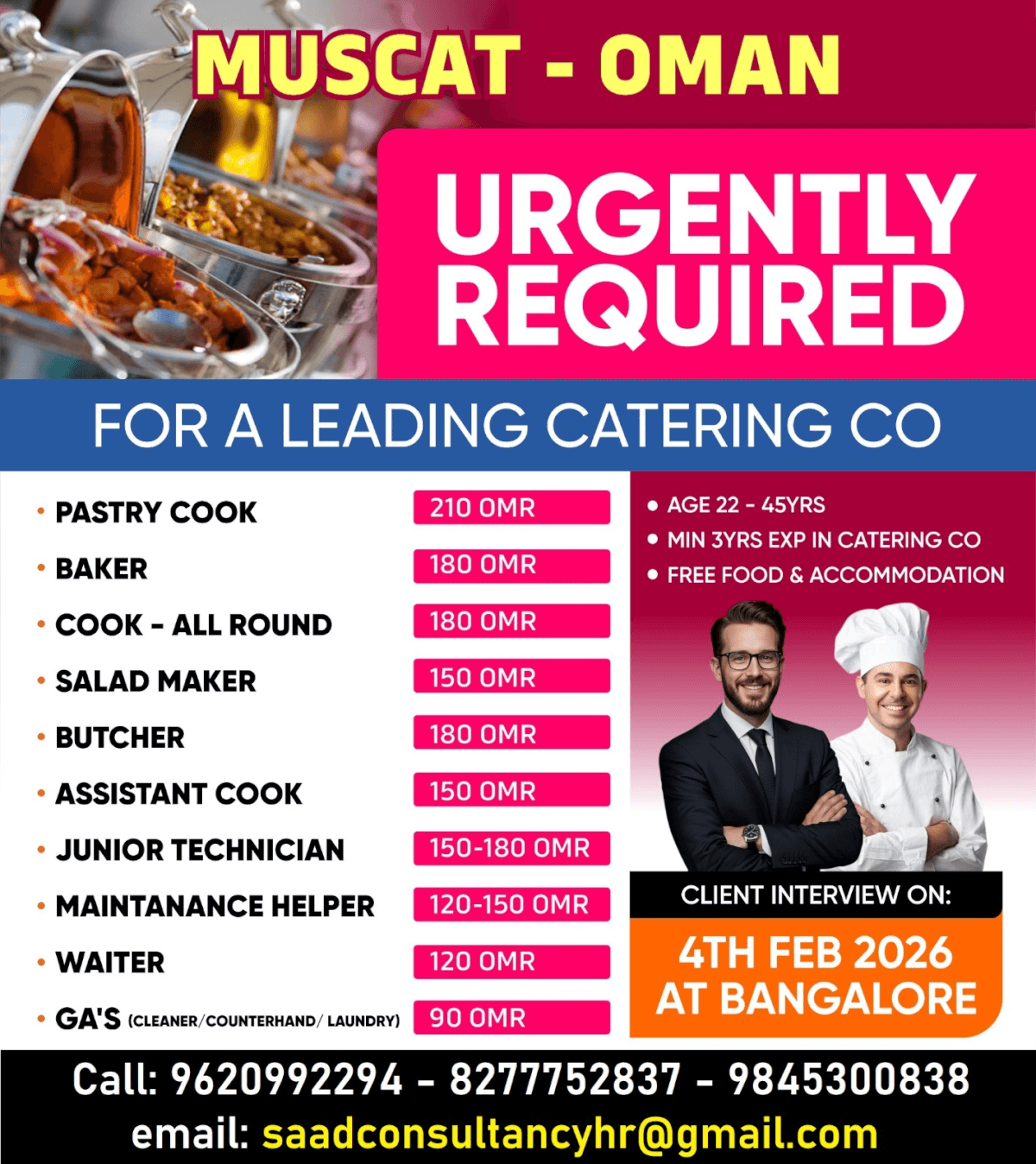 Hiring for Oman Hiring for Oman