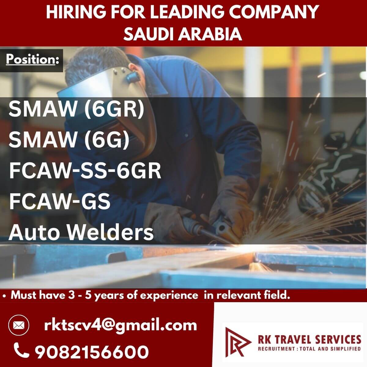 HIRING FOR LEADING COMPANY  SAUDI ARABIA