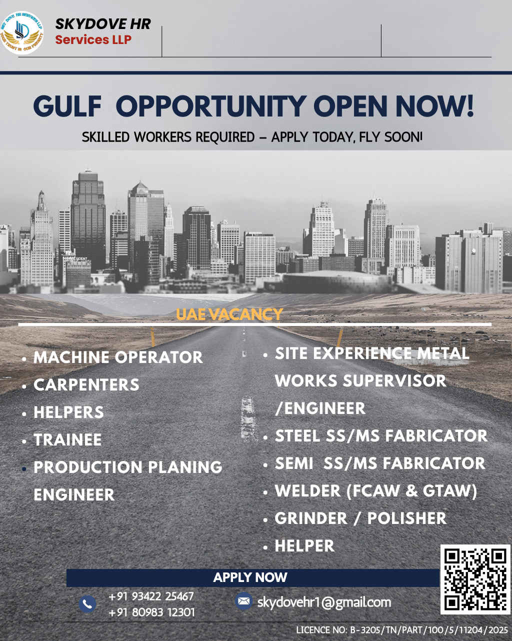 ATTRACTIVE  JOB VACANCY IN UAE!!!