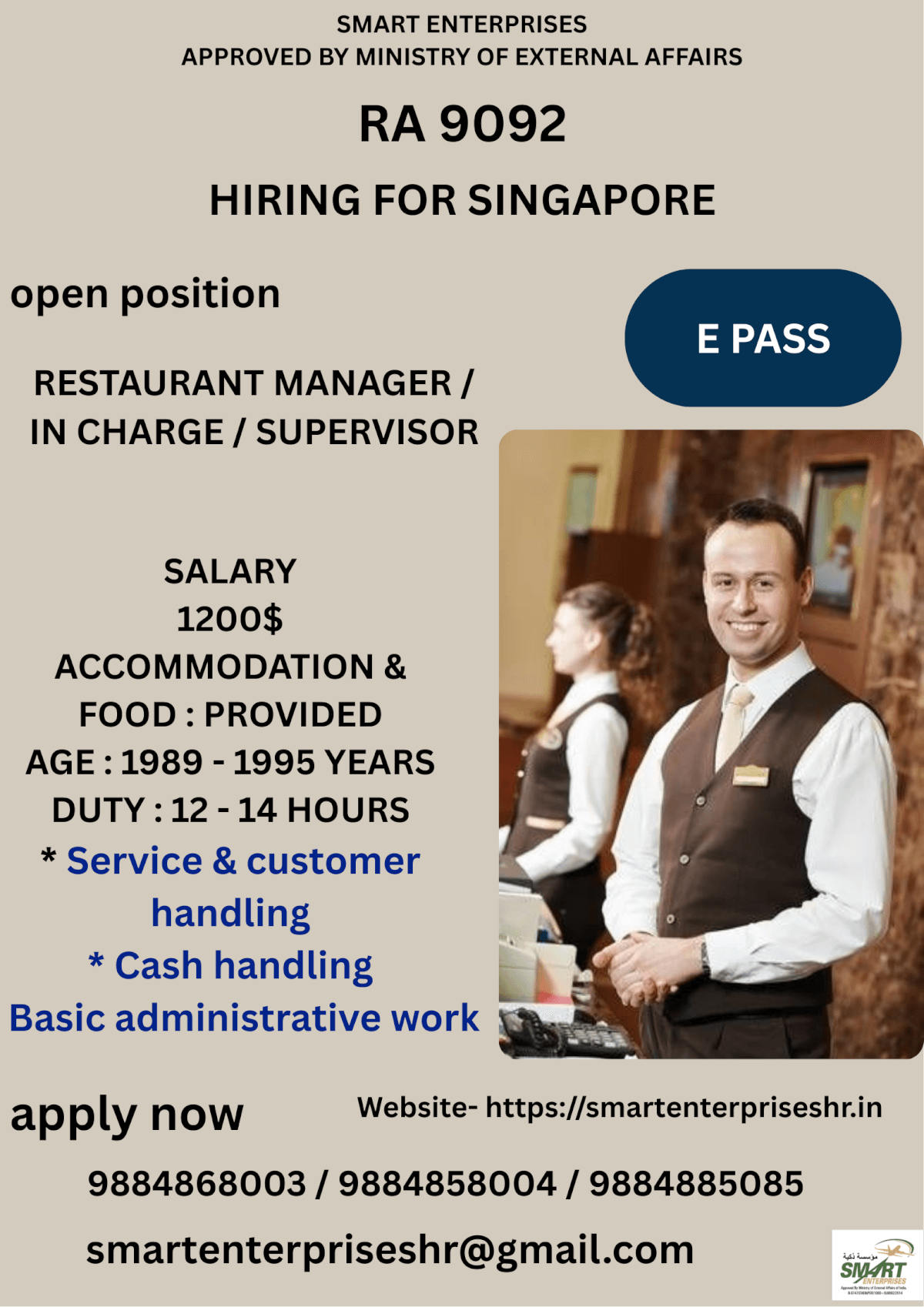 URGENT REQUIREMENT FOR SINGAPORE URGENT REQUIREMENT FOR SINGAPORE