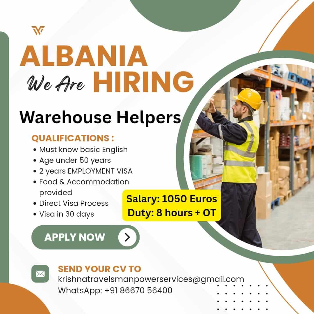 Hiring for Albania - Warehouse Workers Hiring for Albania - Warehouse Workers