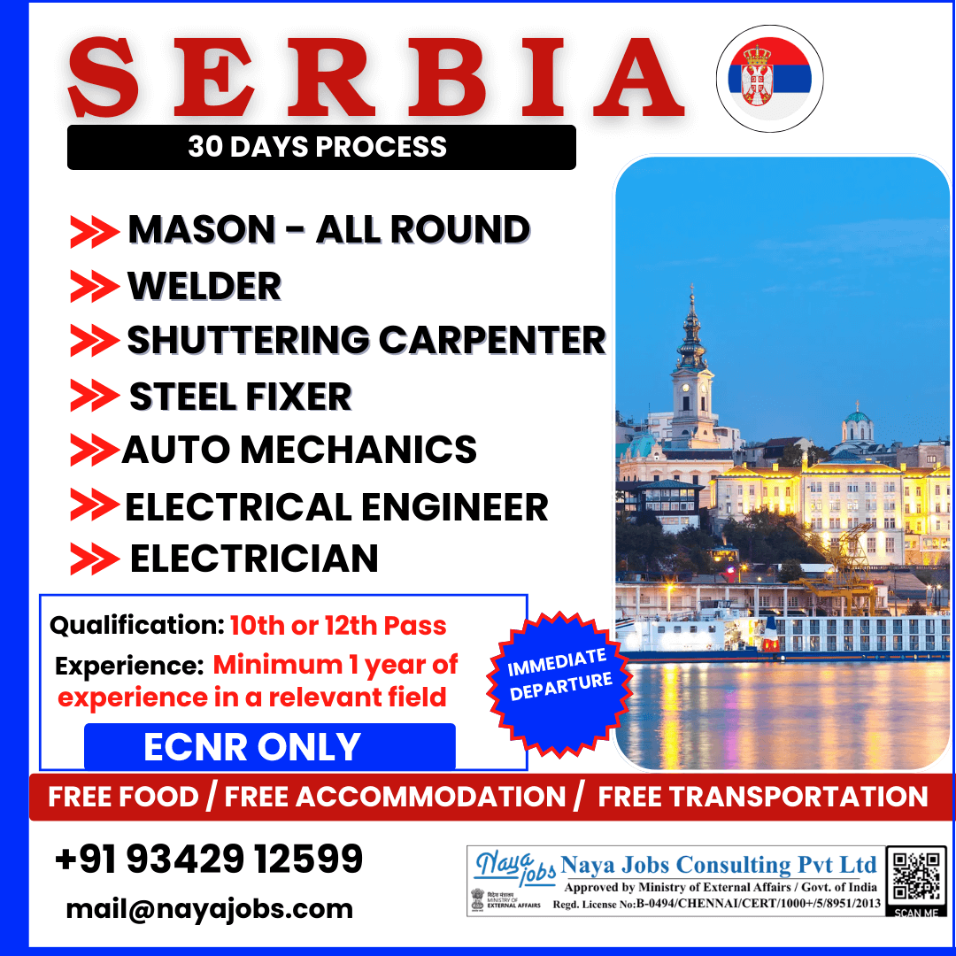 URGENT HIRING FOR CONSTRUCTION JOB IN EUROPE