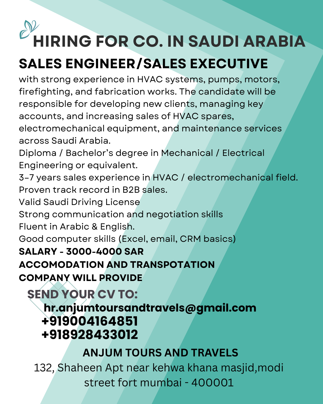 hiring for saudi arabia