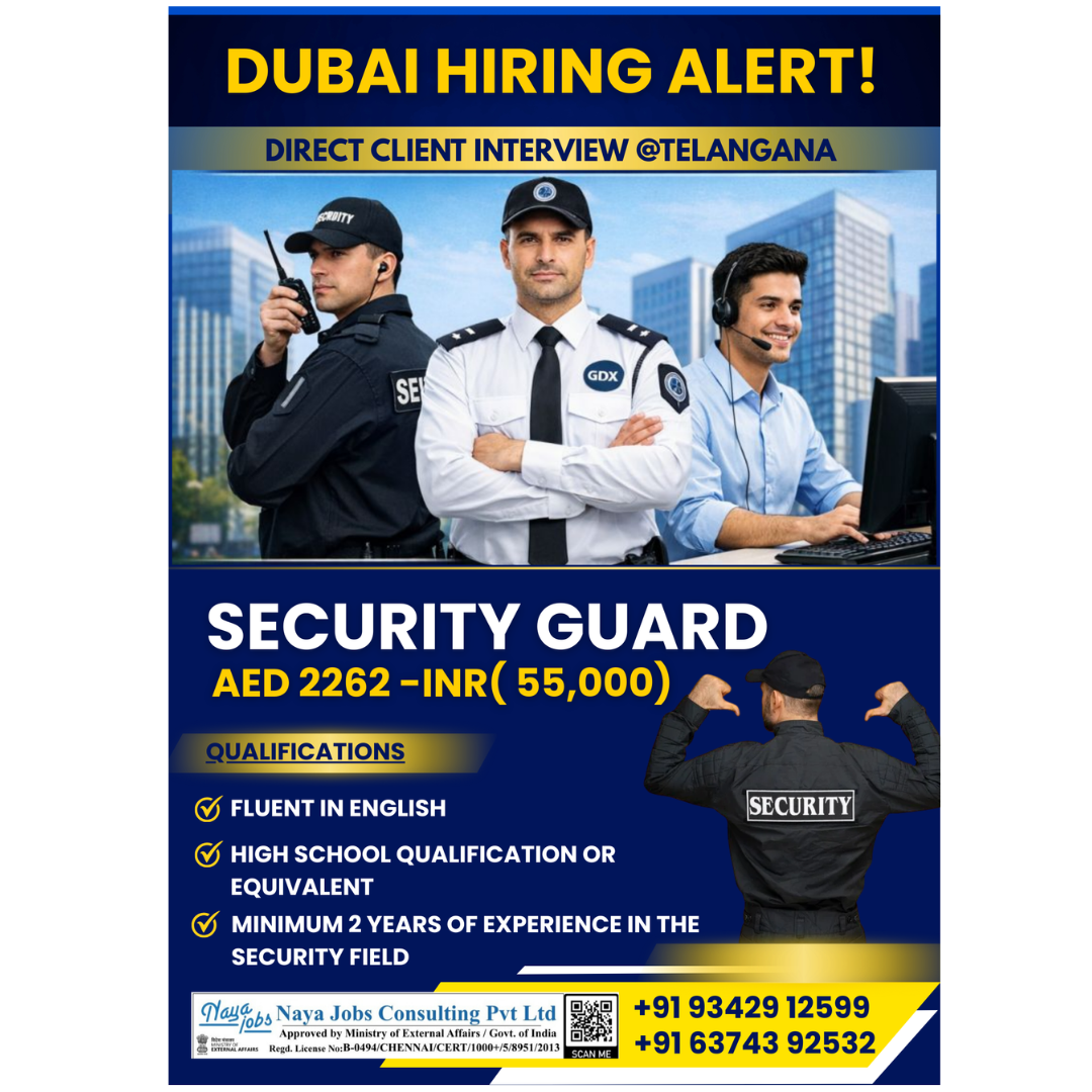 Urgent Hiring: Security Guard Jobs in Dubai – Direct Interview