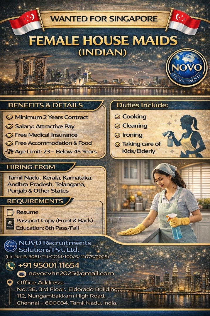 FEMALE HOUSE MAIDS (INDIAN)