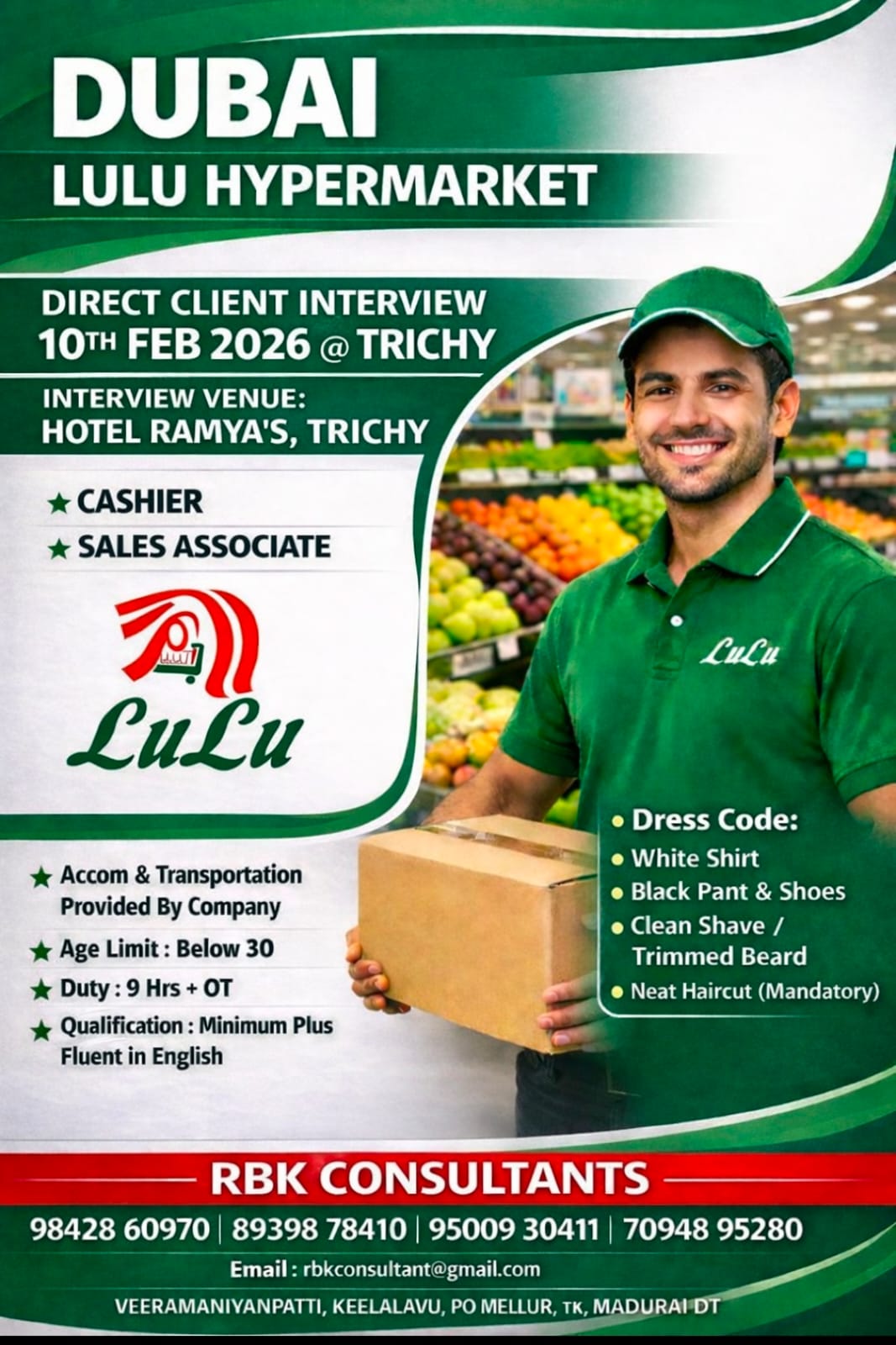 URGENT REQUIREMENT FOR DUBAI