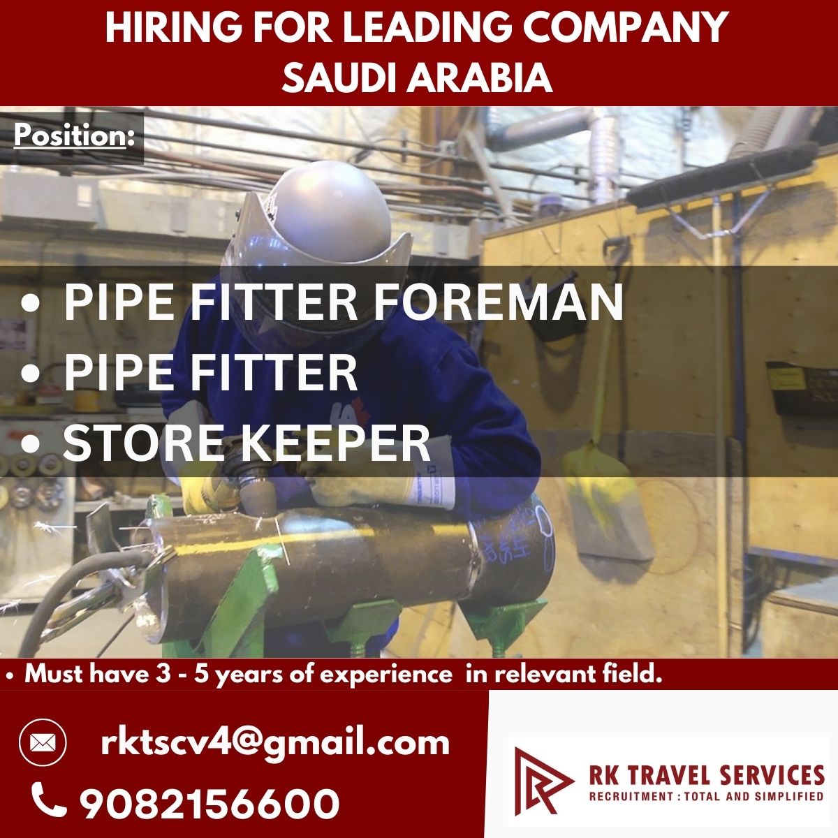 HIRING FOR LEADING COMPANY  SAUDI ARABIA