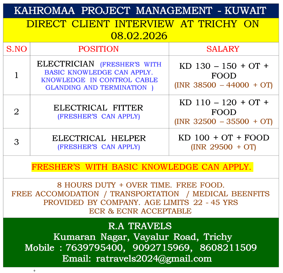 KAHROMAA PROJECT MANAGEMENT - KUWAIT