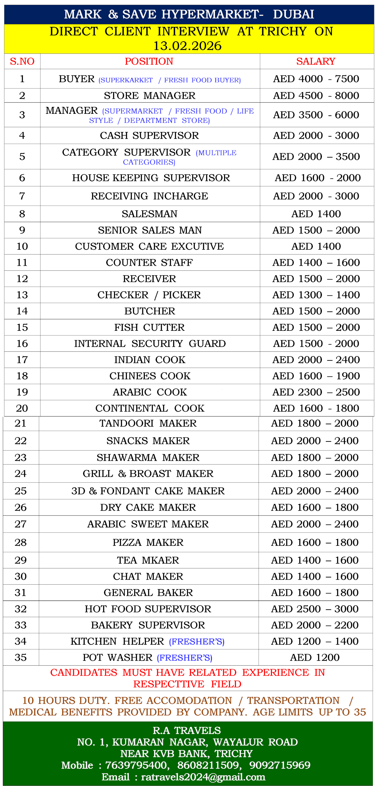 MARK & SAVE HYPERMARKET- DUBAI