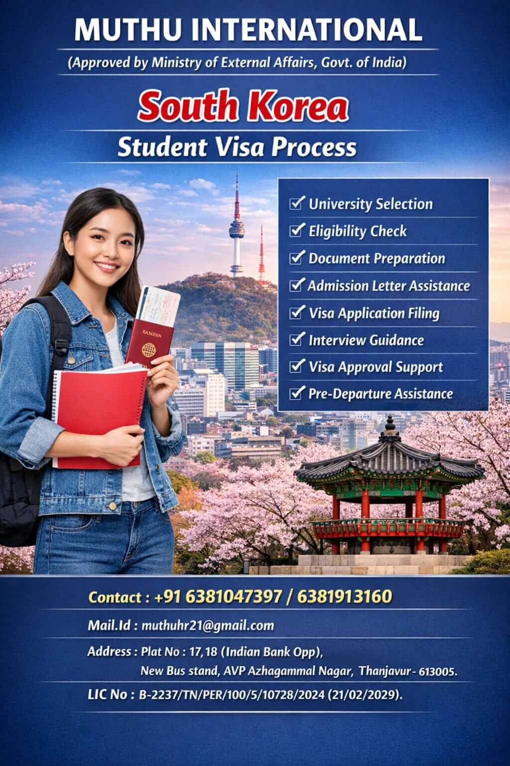 WANTED FOR SOUTH KOREA