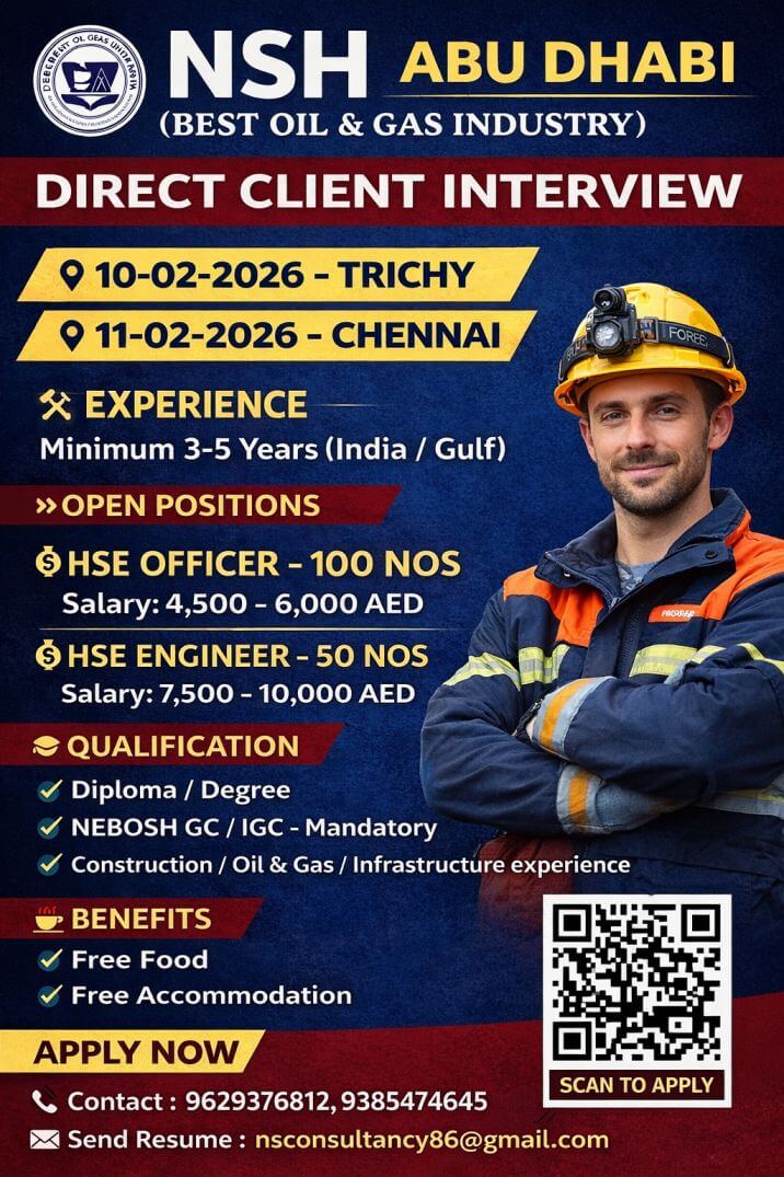 HSE Officer Jobs in Abu Dhabi – Oil & Gas