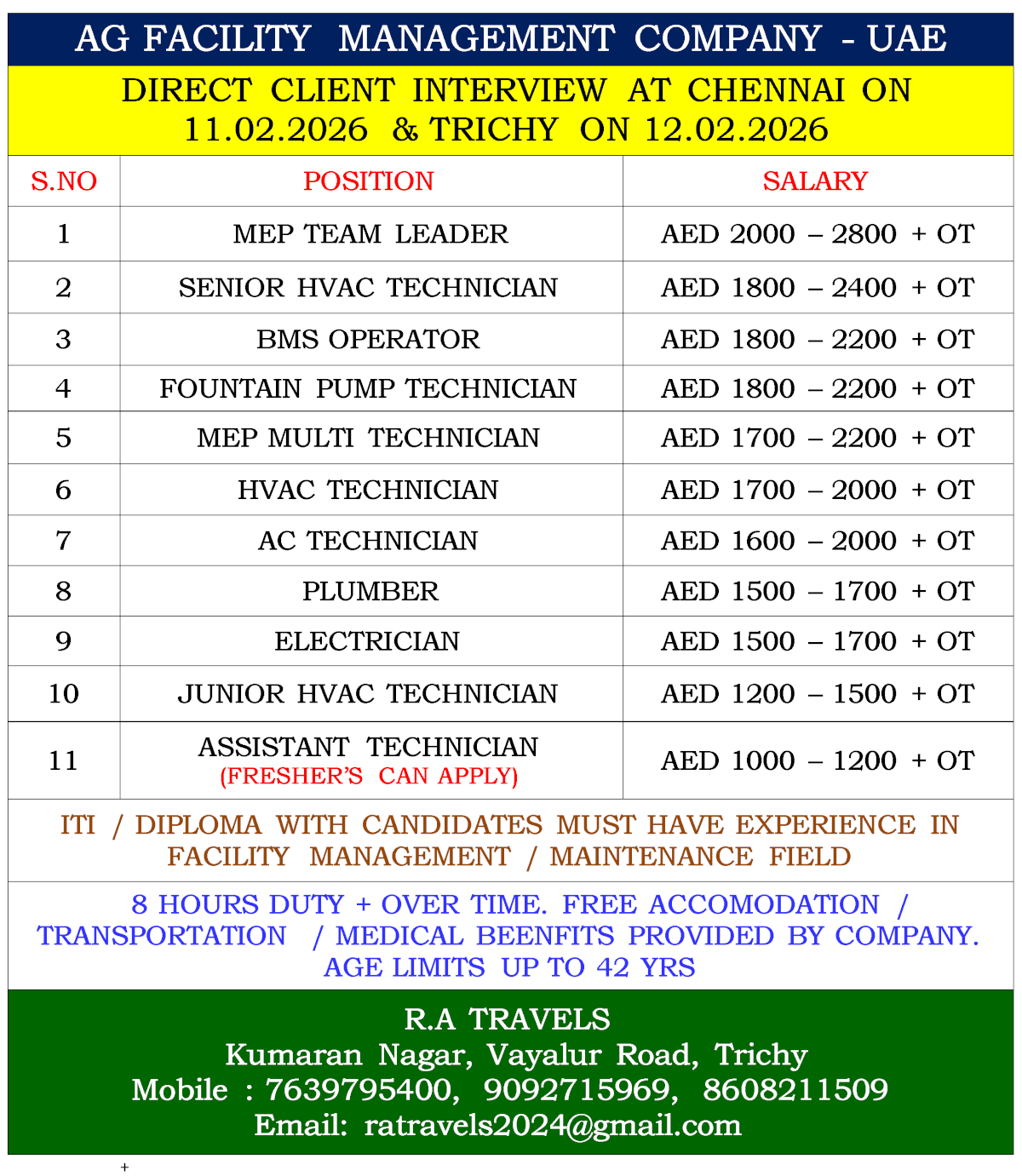 AG FACILITY MANAGEMENT COMPANY - UAE