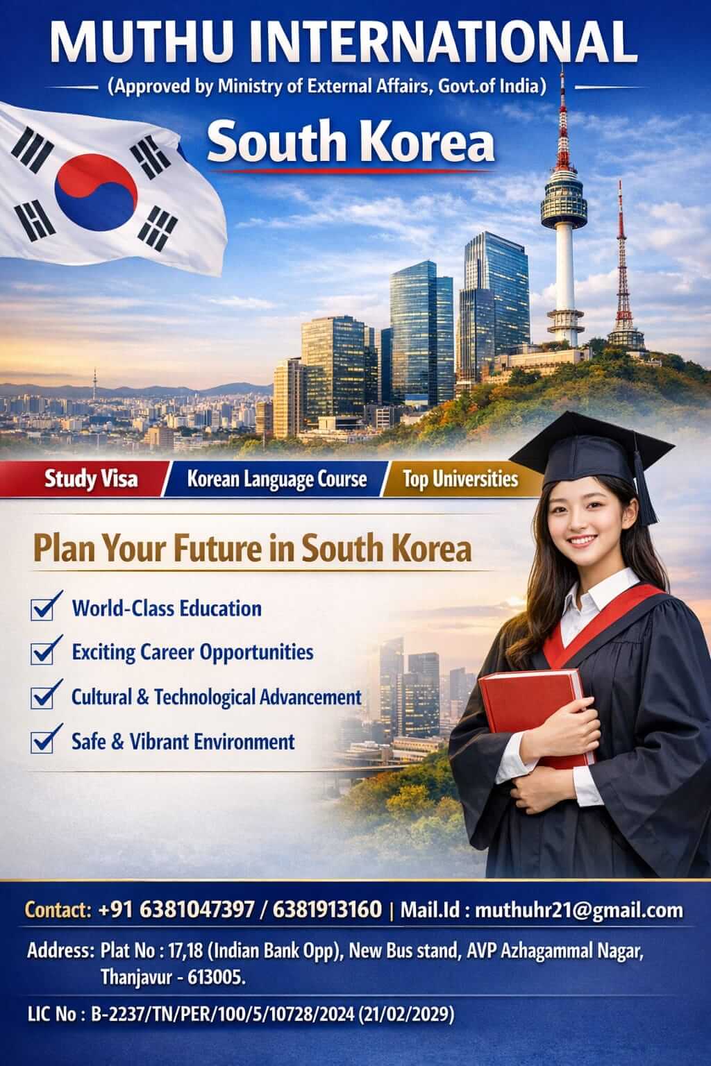 WANTED FOR SOUTH KOREA