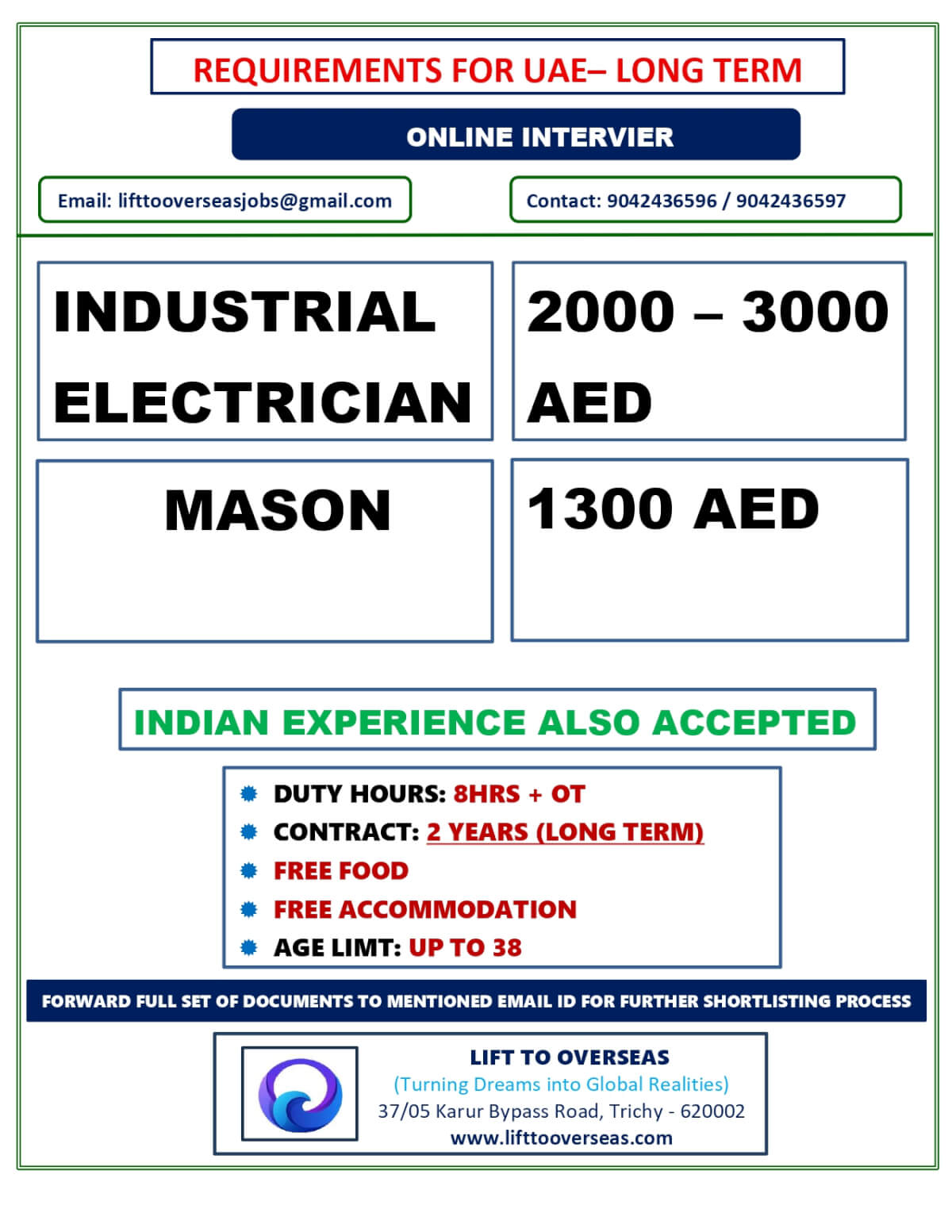 INDUSTRIAL ELECTRICIAN, MASON