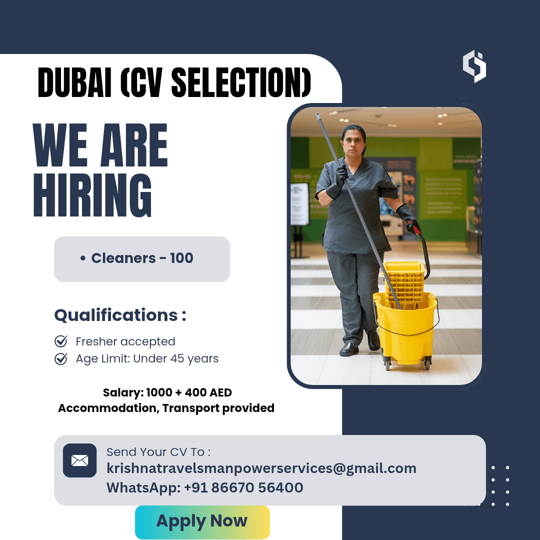 HIRING CLEANERS FOR DUBAI