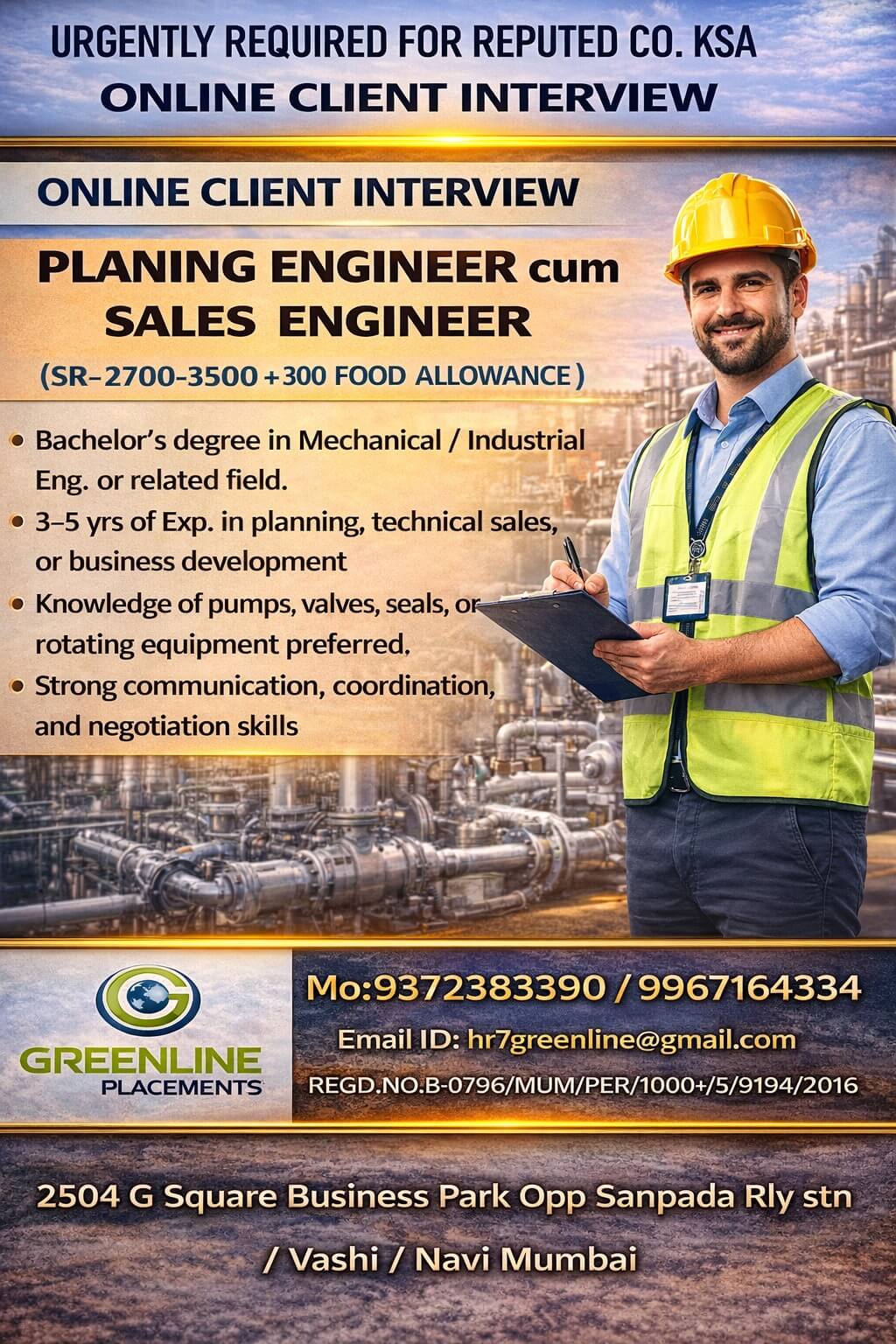 URGENTLY REQUIRED FOR REPUTED CO. KSA