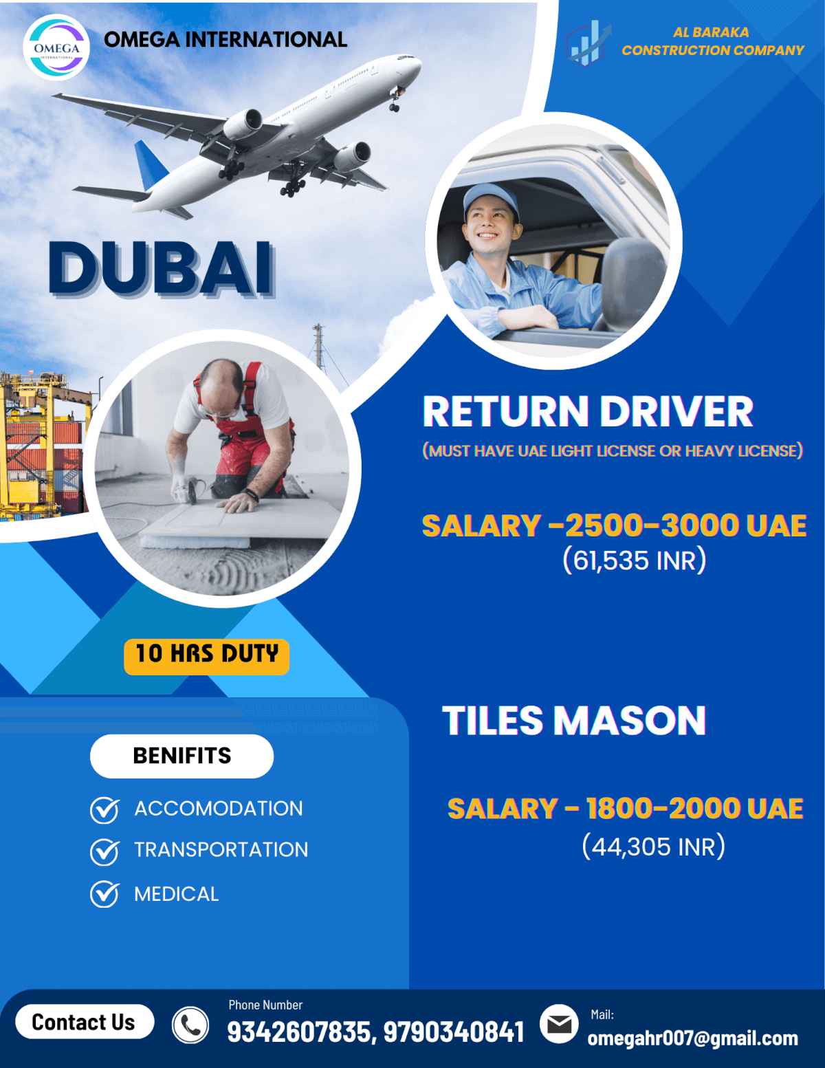 URGENTLY HIRING FOR DUBAI