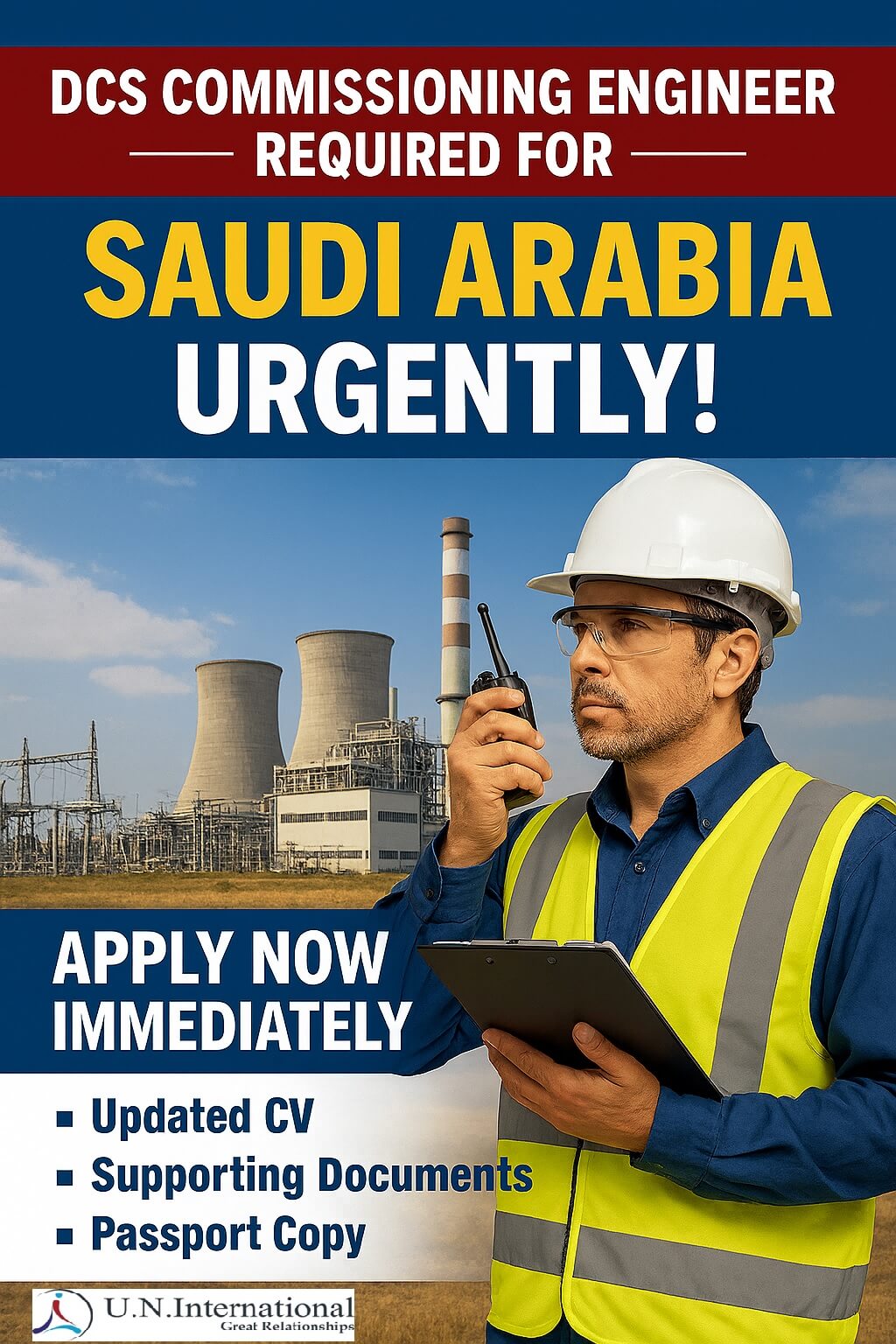 DCS Commissioning Engineer Hiring Now for Saudi Arabia for Long Term