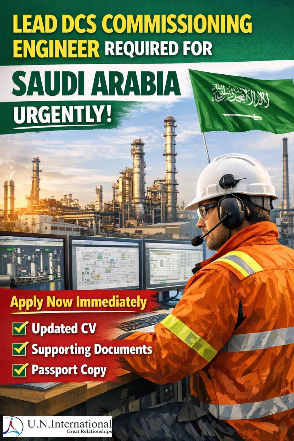 Lead DCS Commissioning Engineer Urgently Hiring Now For Saudi Arabia Long Term