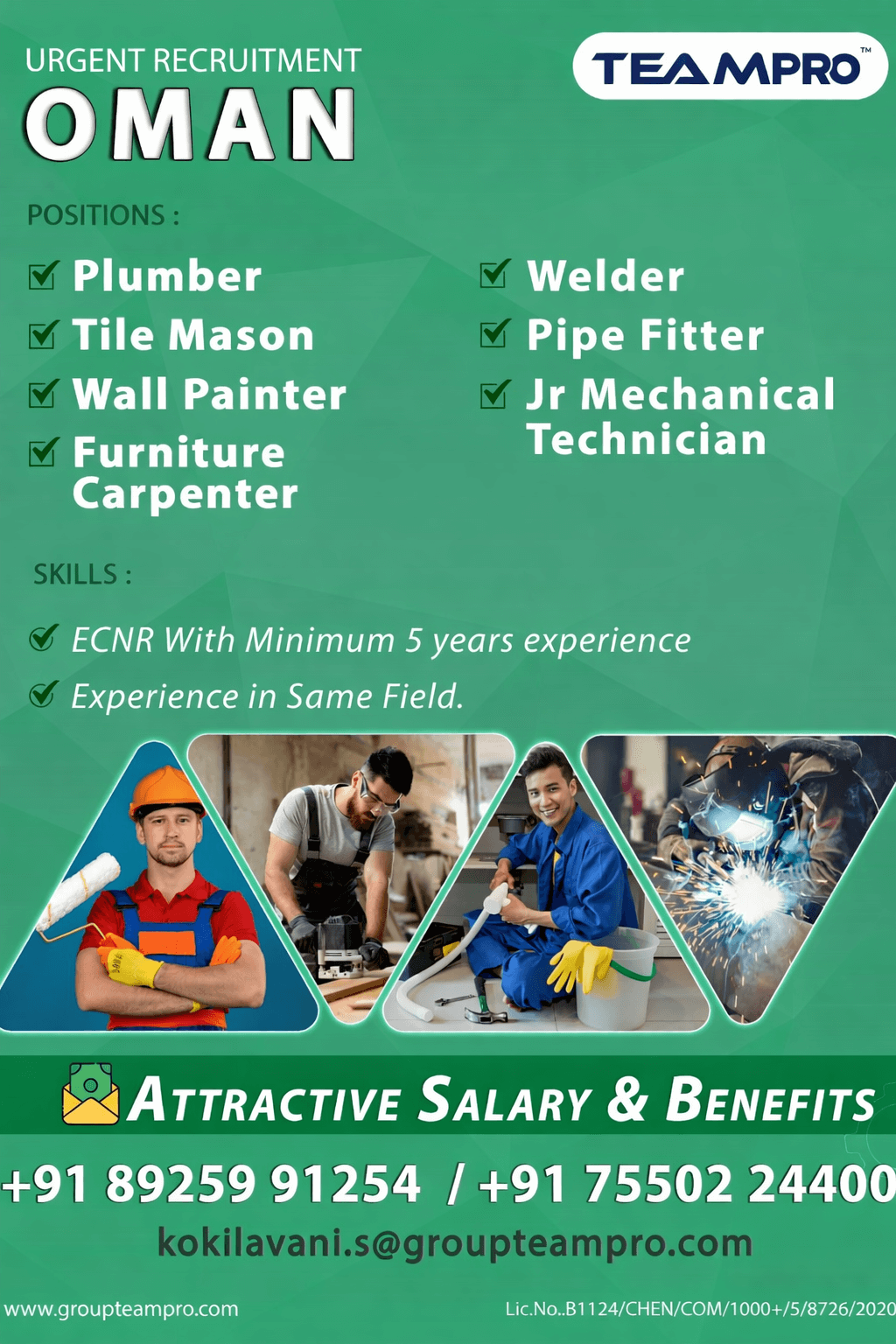 ? Urgent Hiring – Oman  We are urgently hiring skilled professionals for a leading project in Oman.