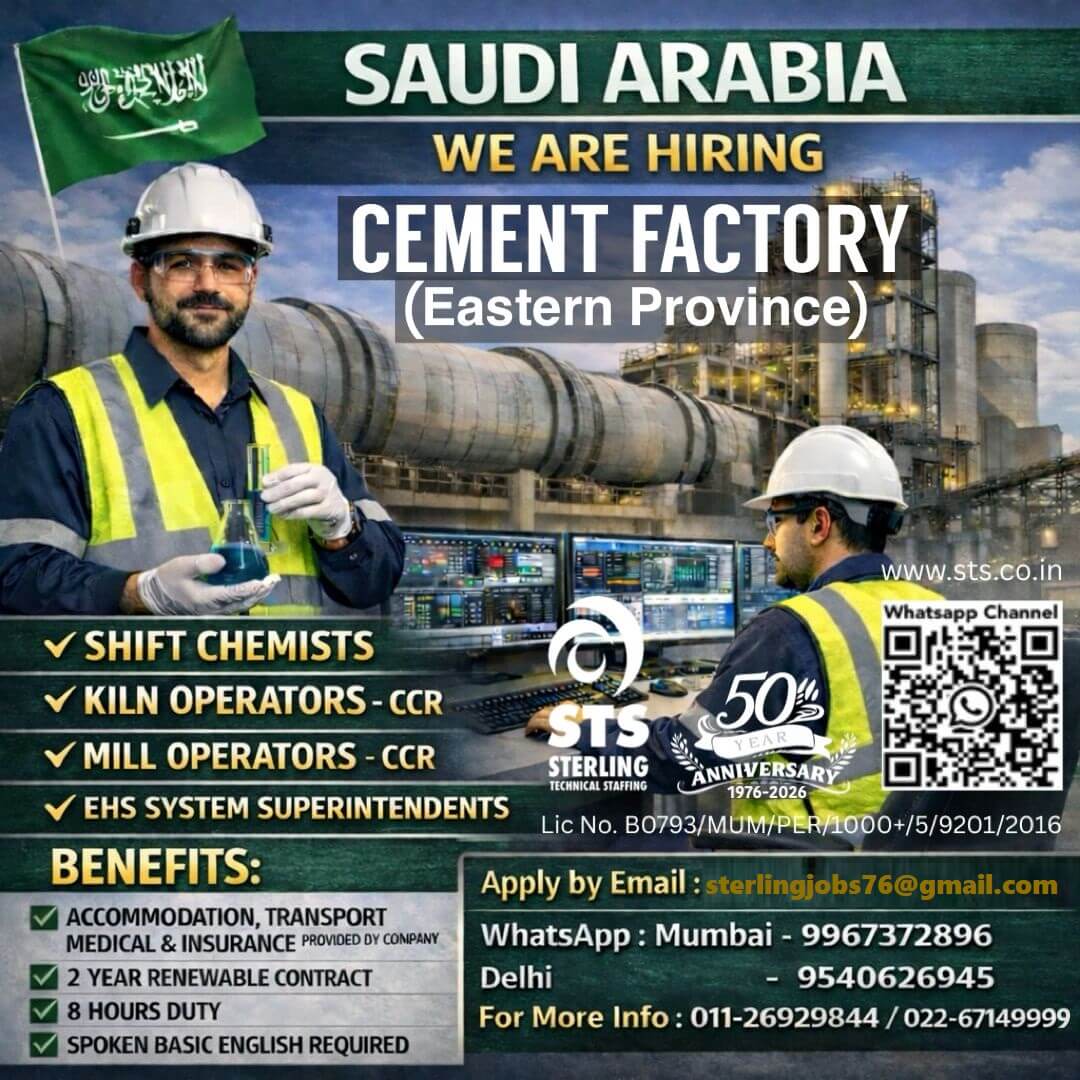 Required for Leading Cement Industry in KSA