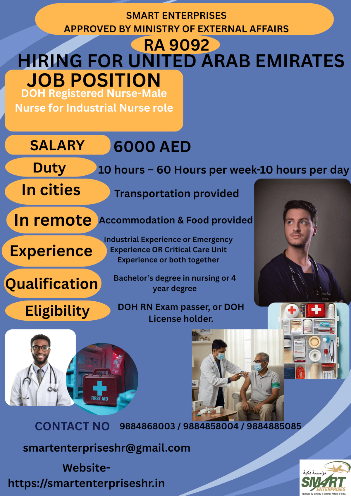 DOH REGISTERED NURSE - MALE NURSE FOR INDUSTRIAL NURSE ROLE