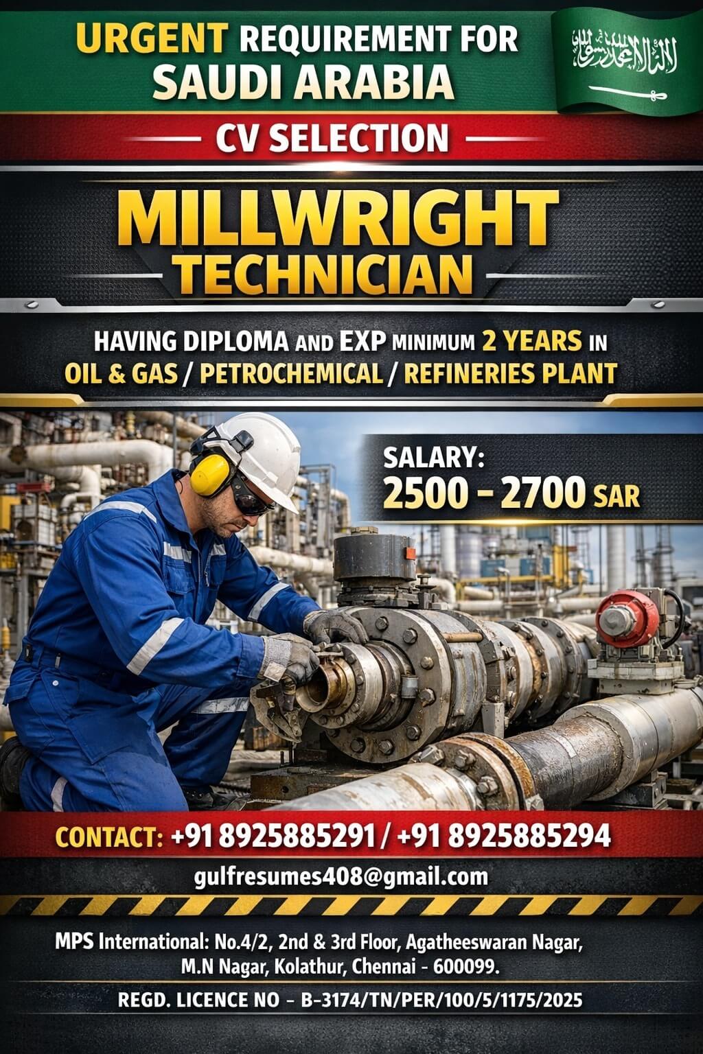 URGENT REQUIREMENT FOR SAUDI ARABIA ONLINE INTERVIEW