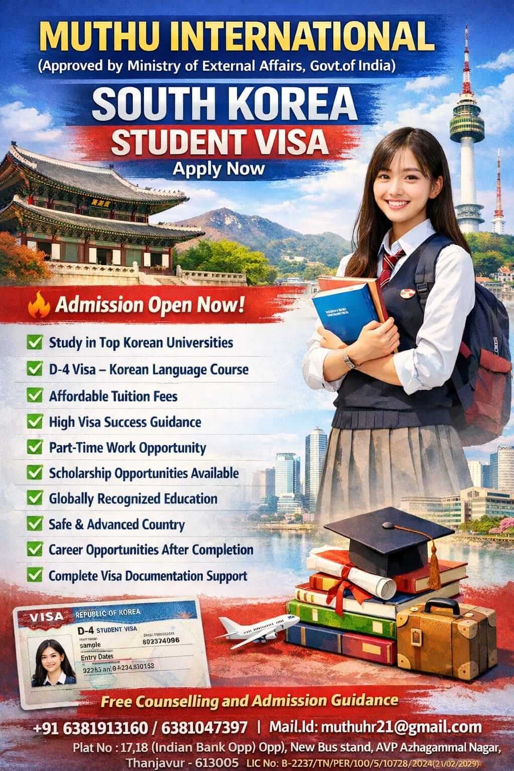 WANTED FOR SOUTH KOREA