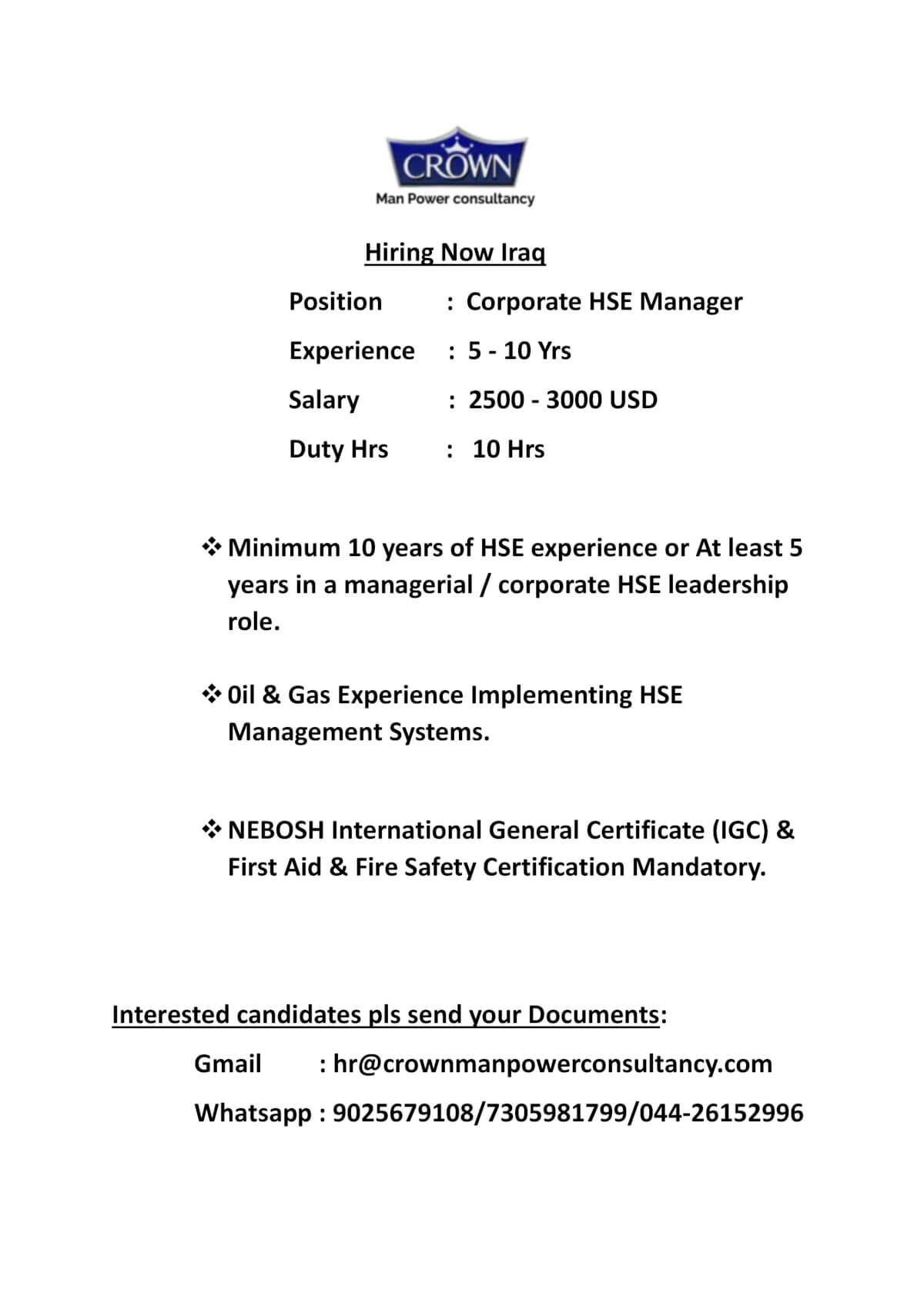 Hiring Now Iraq