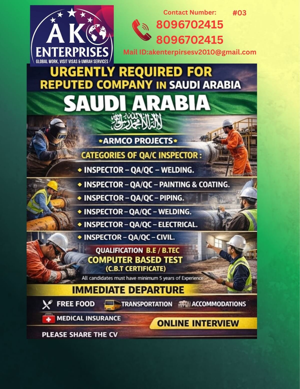Urgently Requirement for Armco Project for Saudi Arabia Urgently Requirement for Armco Project for Saudi Arabia