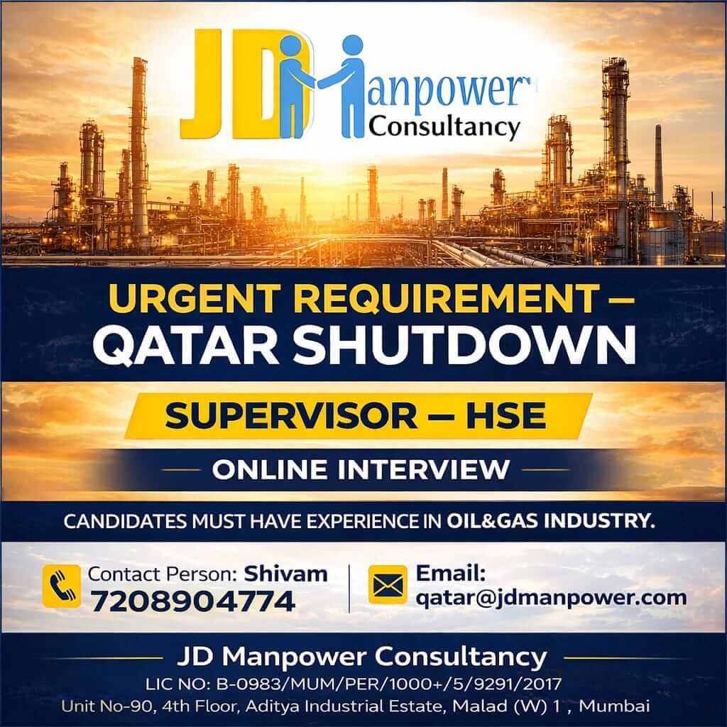 URGENT REQUIREMENT QATAR SHUT-DOWN URGENT REQUIREMENT QATAR SHUT-DOWN