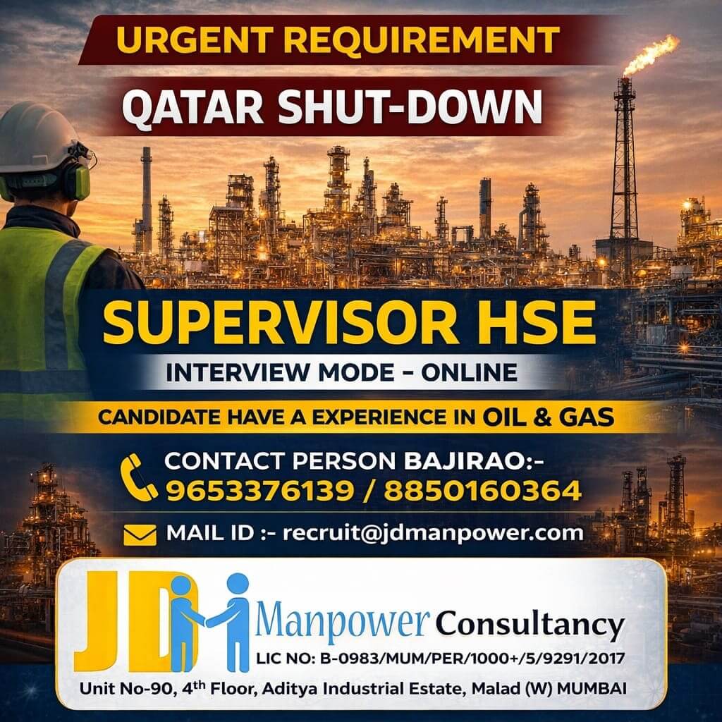 FREE RECRUITMENT QATAR SHUT-DOWN (ONLINE INTERVIEW)