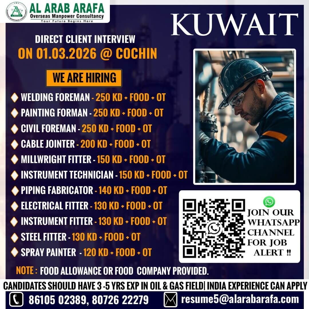 DIRECT CLIENT INTERVIEW ON 01.03.2026 @ COCHIN DIRECT CLIENT INTERVIEW ON 01.03.2026 @ COCHIN