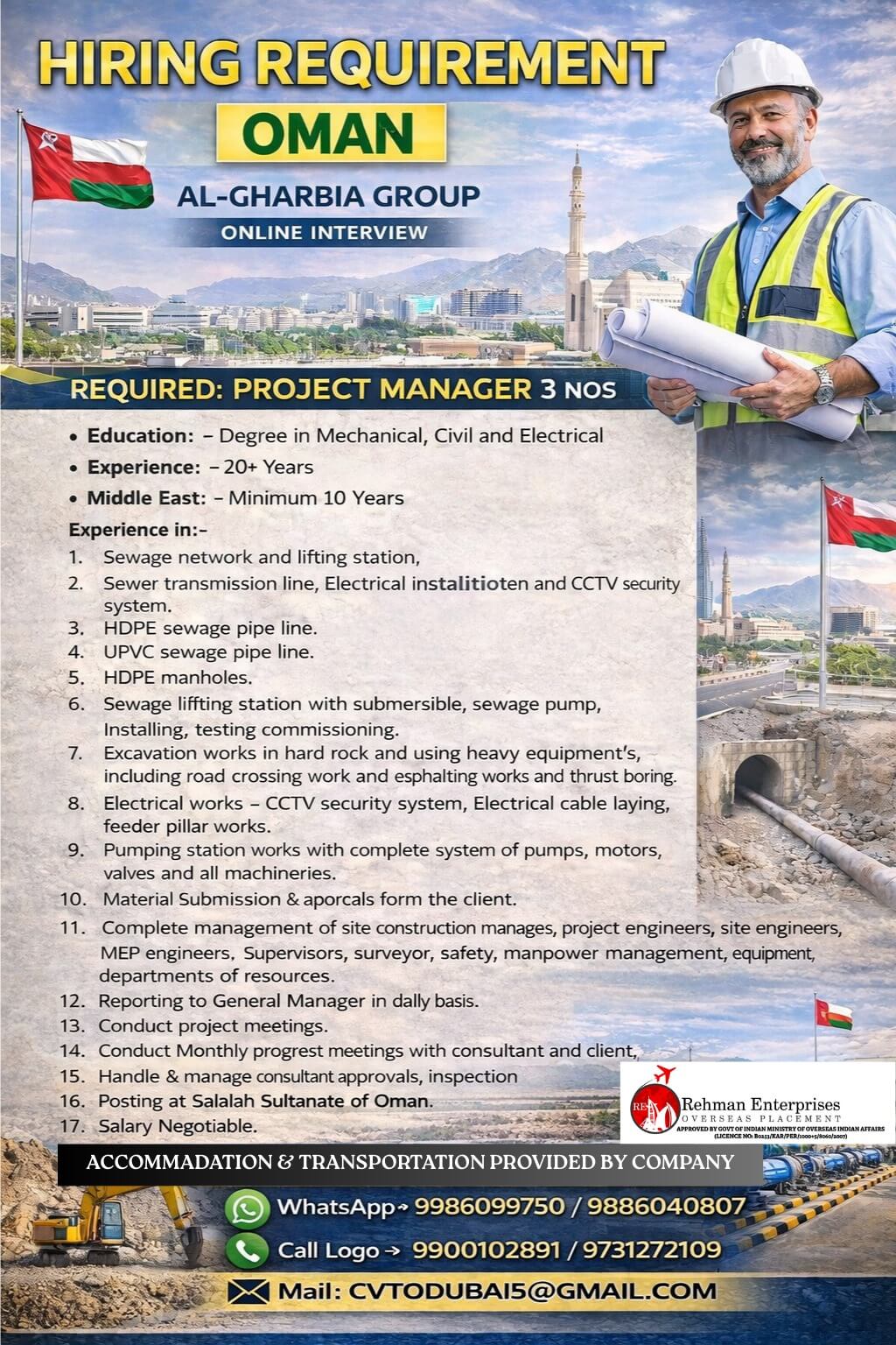 HIRING FOR OMAN-ONLINE INTERVIEW HIRING FOR OMAN-ONLINE INTERVIEW