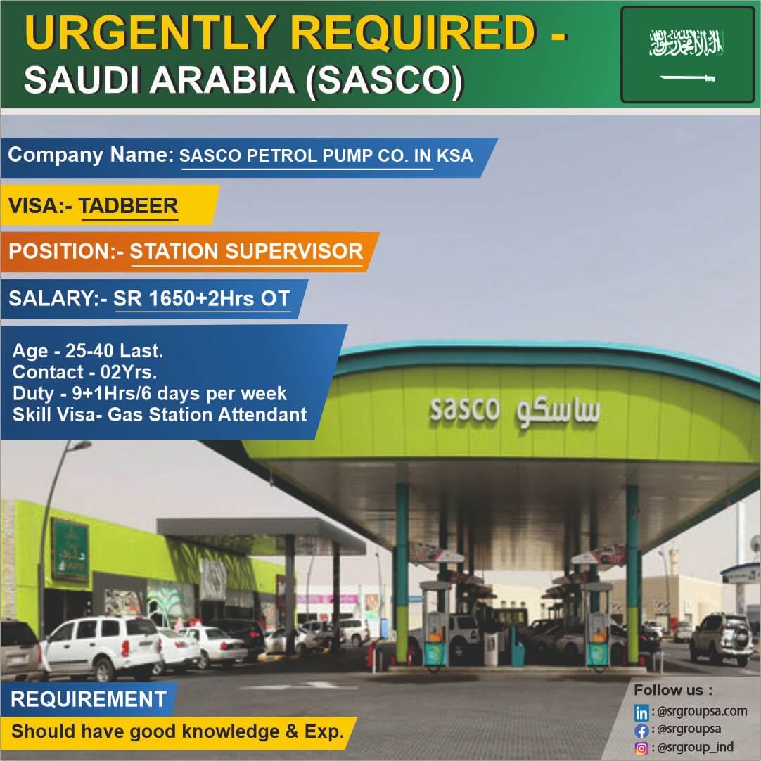 URGENT REQUIRED FOR SAUDI ARABIA